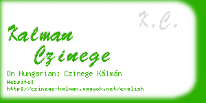 kalman czinege business card